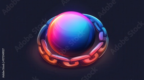 Shiny blue 3D spheres, like glass Easter eggs, reflect light in a digital, round, space-like design