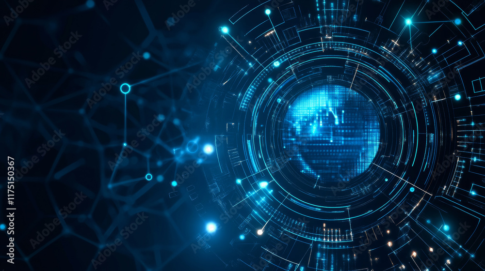 Futuristic digital technology background with glowing blue Futuristic digital technology background with glowing blue