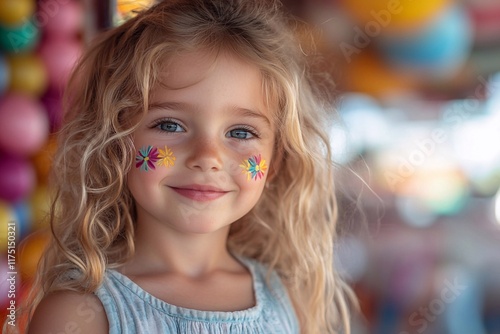 A joyful moment at the carnival, where color and fun collide.
