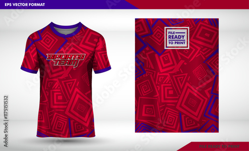 Red T-shirt design with text and casual style for men, featuring a simple and clean look suitable for various fashion purposes