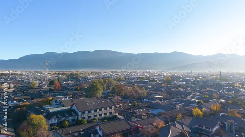 Aerial view of Shuhe Ancient Town, Lijiang, Yunnan photo