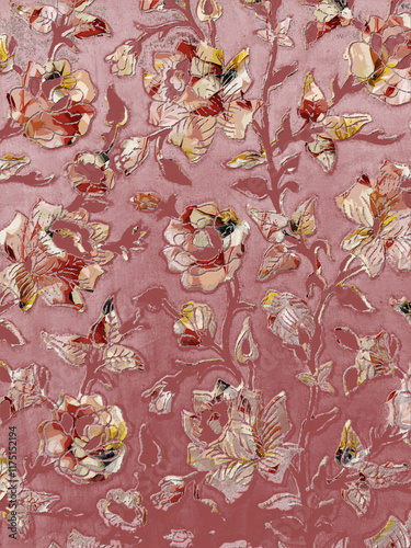 Elegant Botanical Pattern with Matching Tones