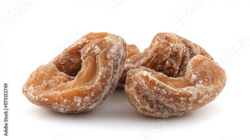 Salted cashew nuts isolated on white background