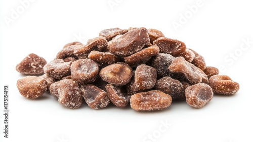 Salted cashew nuts isolated on white background