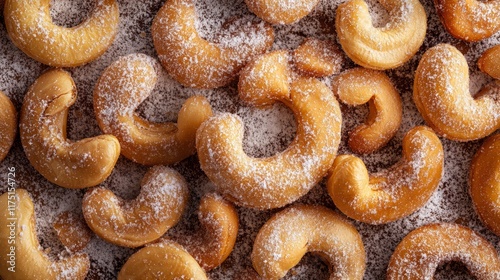 Salted cashew nuts isolated on white background