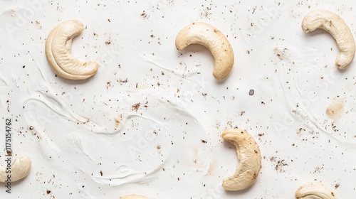 Salted cashew nuts isolated on white background