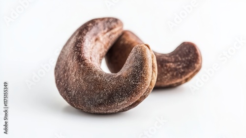 Salted cashew nuts isolated on white background