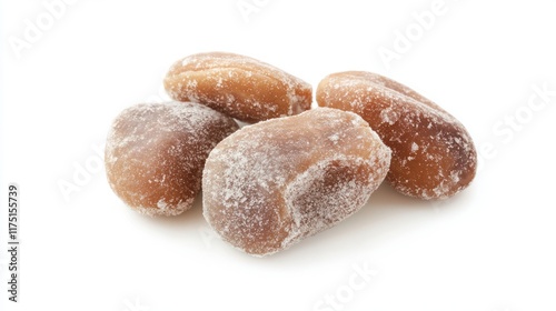 Salted cashew nuts isolated on white background