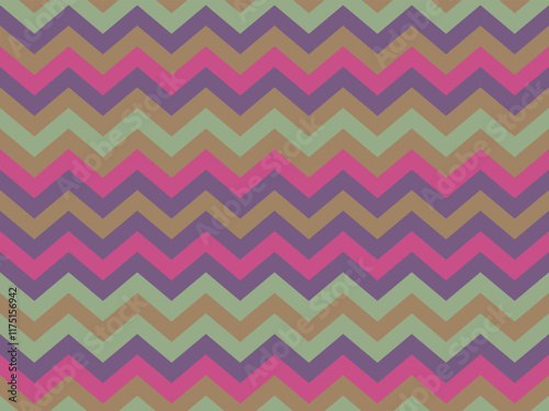 Chevron geometric vector seamless pattern. Zig zag fabric print. Chevron ethn...