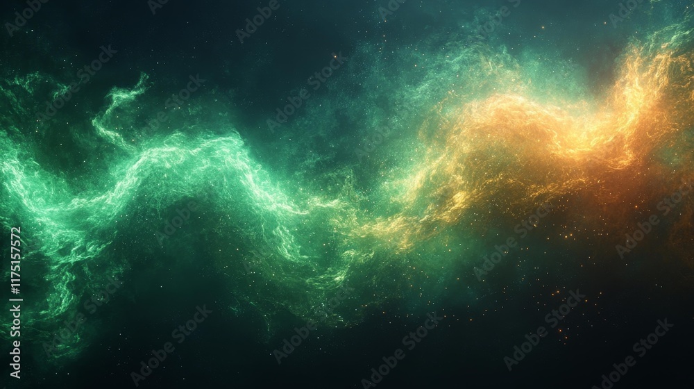 Fototapeta premium Abstract Cosmic Light Swirl in Space. Generative AI