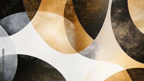 Abstract Design with Curves and Shapes in Earthy Tones and Texture