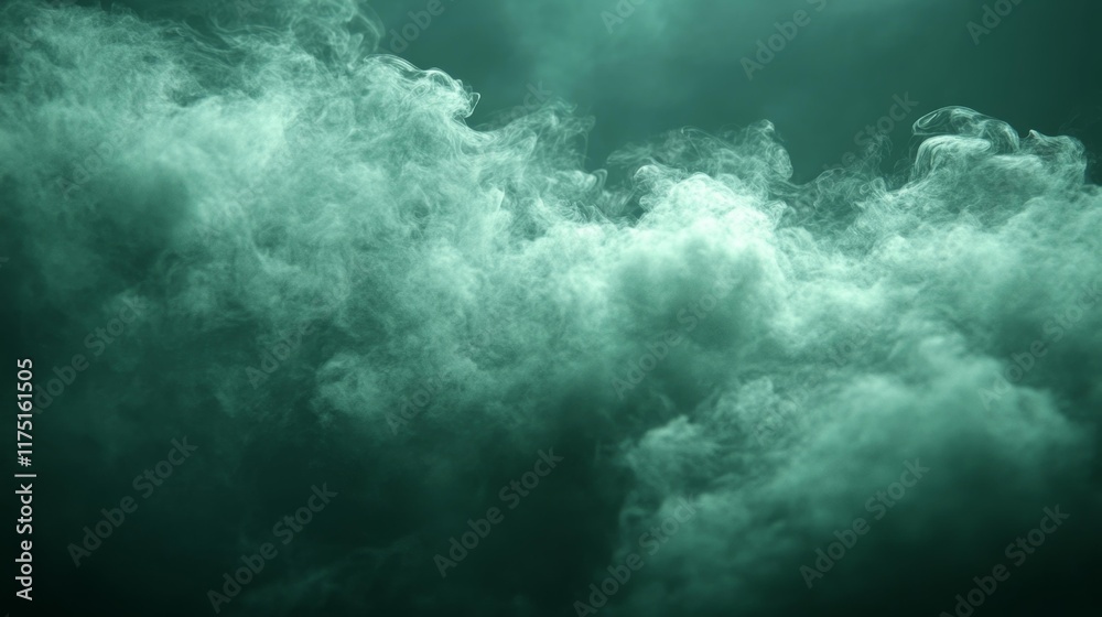 Green Steam Effect on Solid Background. Generative AI Green Steam Effect on Solid Background. Generative AI