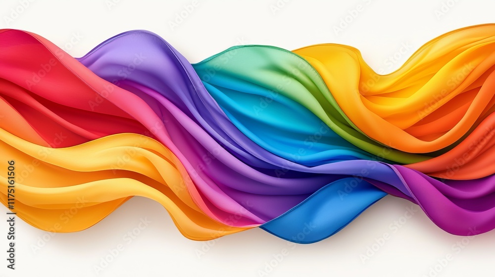 Vibrant Rainbow Fabric Swirls Colorful Textile Waves Abstract Design Background Vibrant Rainbow Fabric Swirls Colorful Textile Waves Abstract Design Background