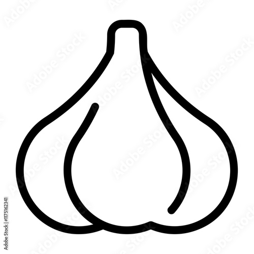 garlic line icon