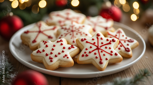 christmas cookies and christmas tree