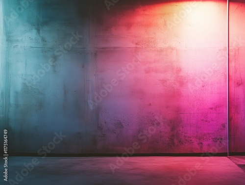 Empty Dark colorful concrete interior background banner