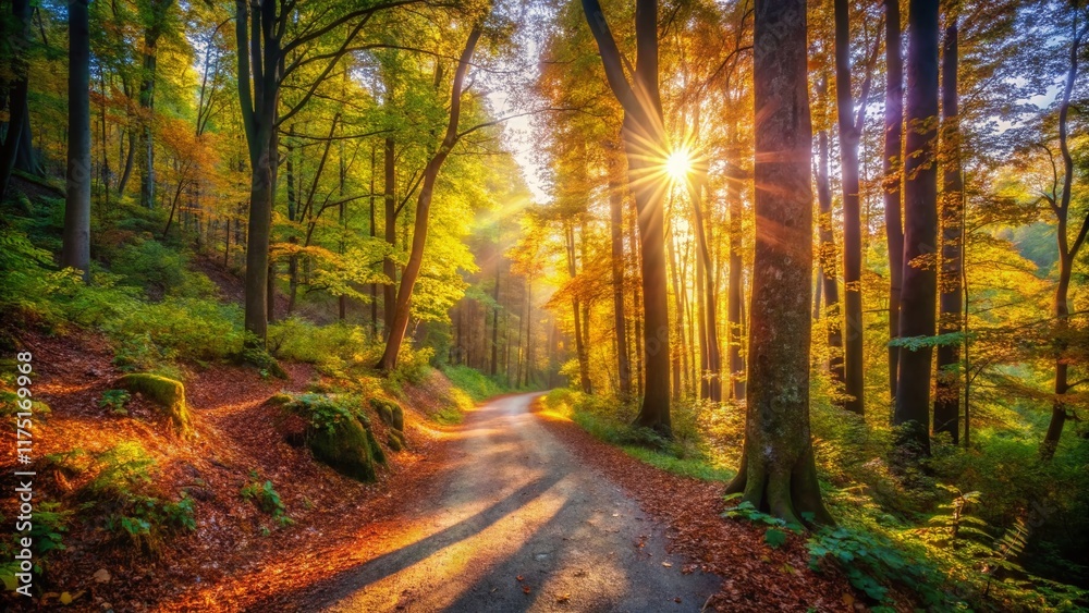 Obraz premium Scenic Hiking Trail: Calorie Burning Landscape Photography