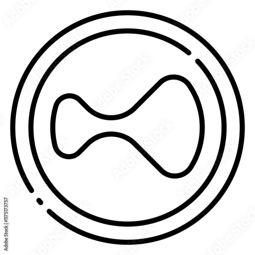 Illustration of Hyperliquid Coin Line Icon