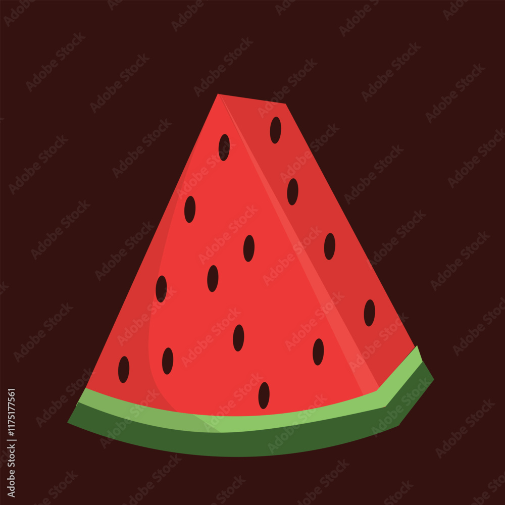 Triangle Slice Watermelon Vector Illustration Triangle Slice Watermelon Vector Illustration