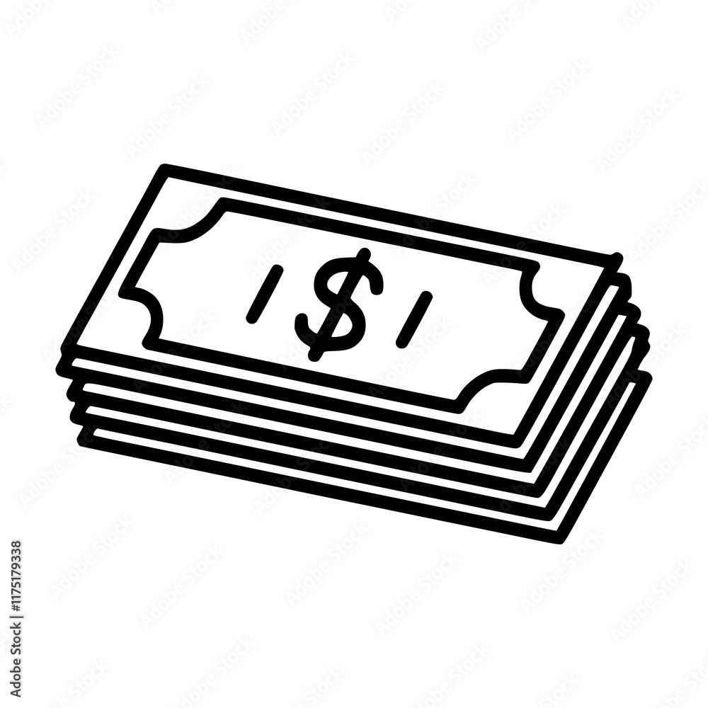 Stack of Money Illustration, Black and White Dollar Bill Design, Ideal for Finance Graphics, Business Logos, Banking Concepts, Budgeting Apps, SVG and Digital Downloads
Stack of Money Illustration, Black and White Dollar Bill Design, Ideal for Finance Graphics, Business Logos, Banking Concepts, Budgeting Apps, SVG and Digital Downloads