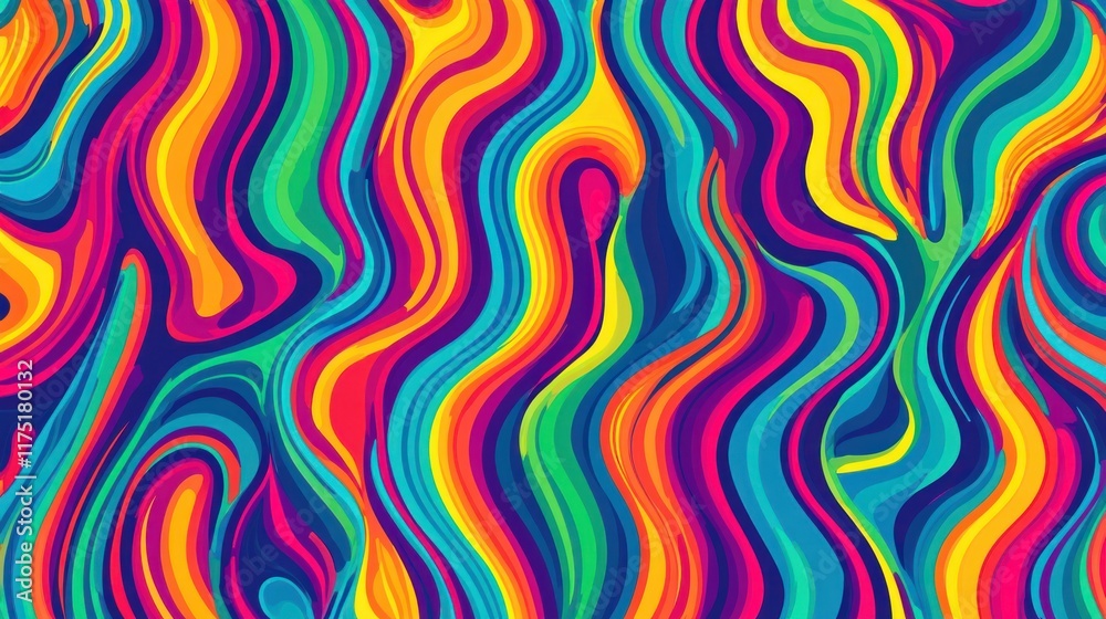 Vibrant rainbow swirl pattern. Vibrant rainbow swirl pattern.