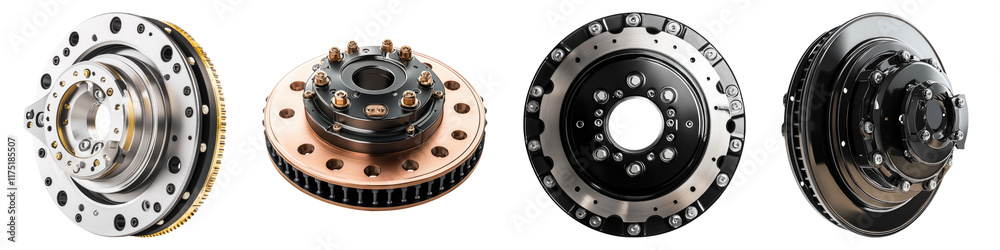 Obraz premium Brake booster isolated on transparent background, Set of