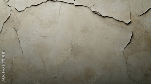 Textured wall with cracks. Neutral beige and gray tones create a rustic and aged look.  Perfect background for design projects.
