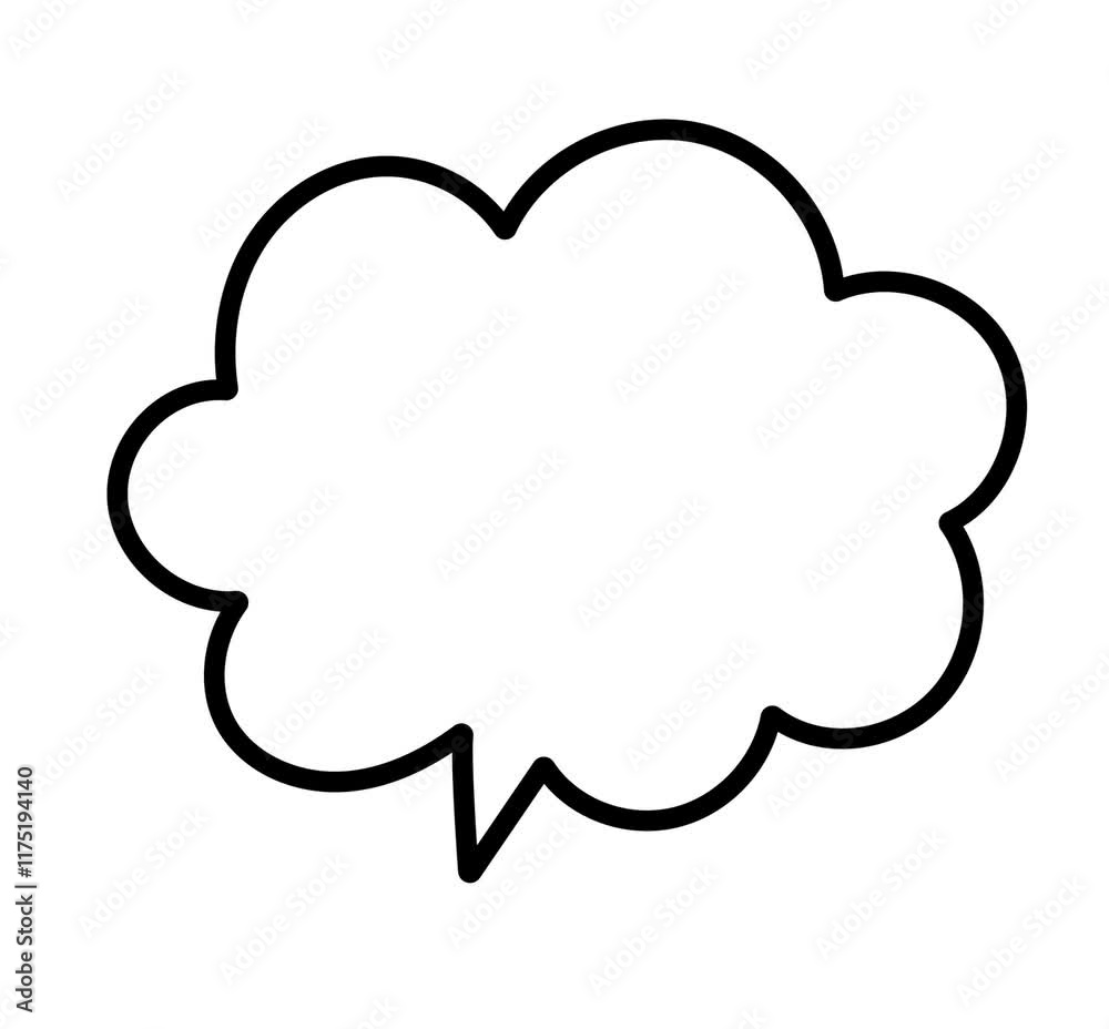 Speech bubble frame icon Simple hand-drawn speech bubble Vector illustration material Monochrome Black and white White background Speech bubble frame icon Simple hand-drawn speech bubble Vector illustration material Monochrome Black and white White background