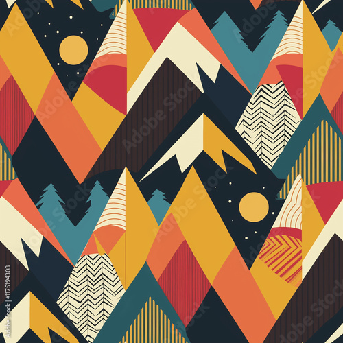 geometric pattern mountain 
