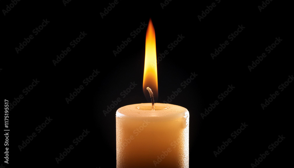 light of hope candle is burning against black background light of hope candle is burning against black background