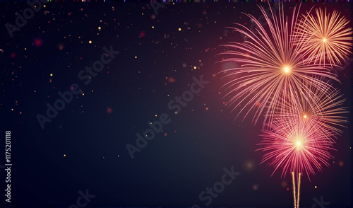 fireworks on the night sky