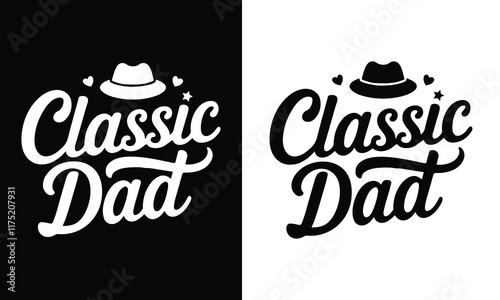 Typography Father's Day Tshirt Design Dad Vector