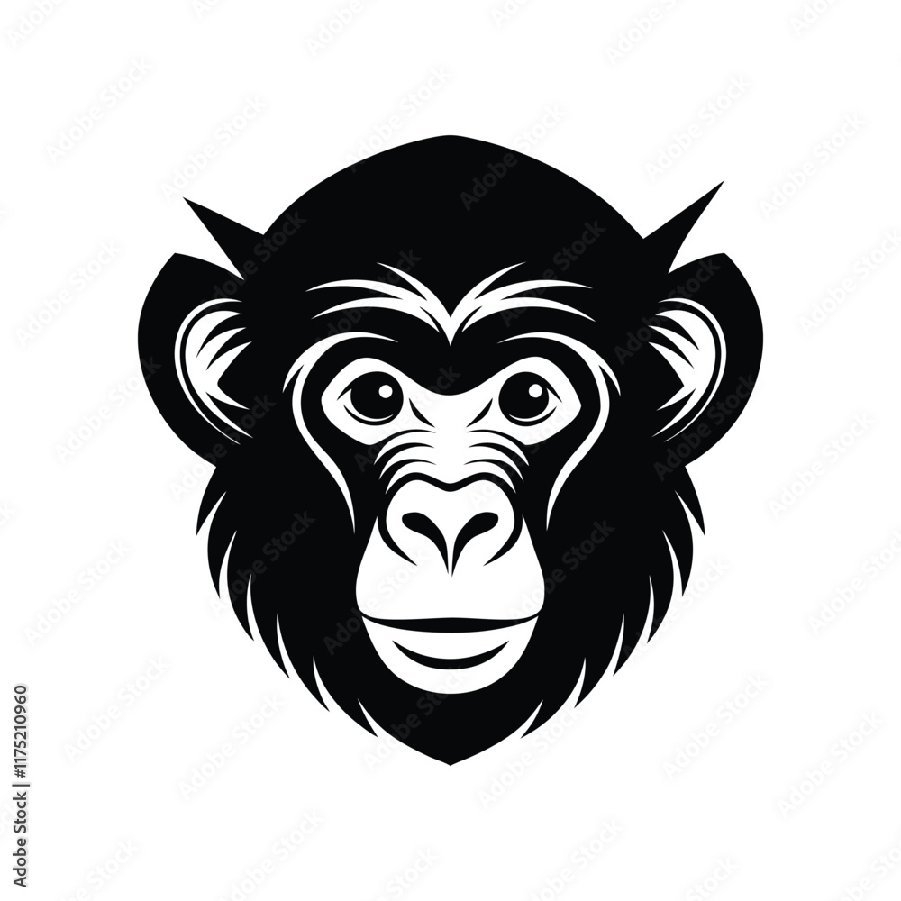 Fototapeta premium monkey head.eps