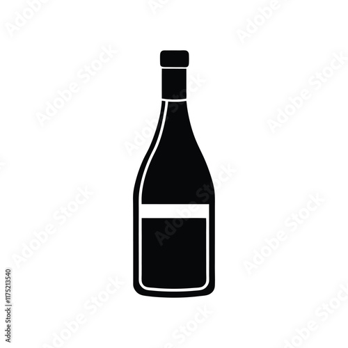 only simple wine bottle icon.eps