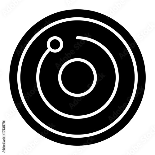 Illustration of Render Coin Outline Glyph Icon