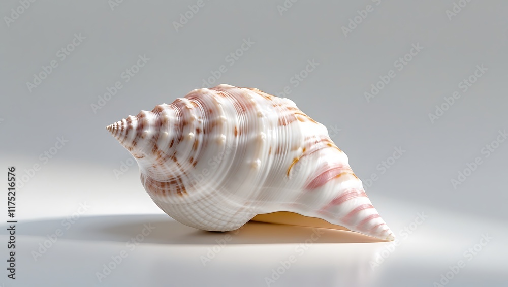 White sea shell isolated on white background White sea shell isolated on white background