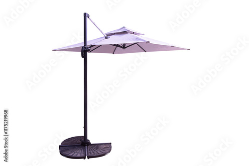 Modern parasol umbrella with stand photo