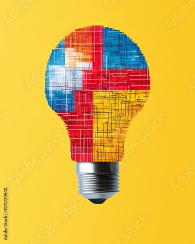 creative light bulb with idea