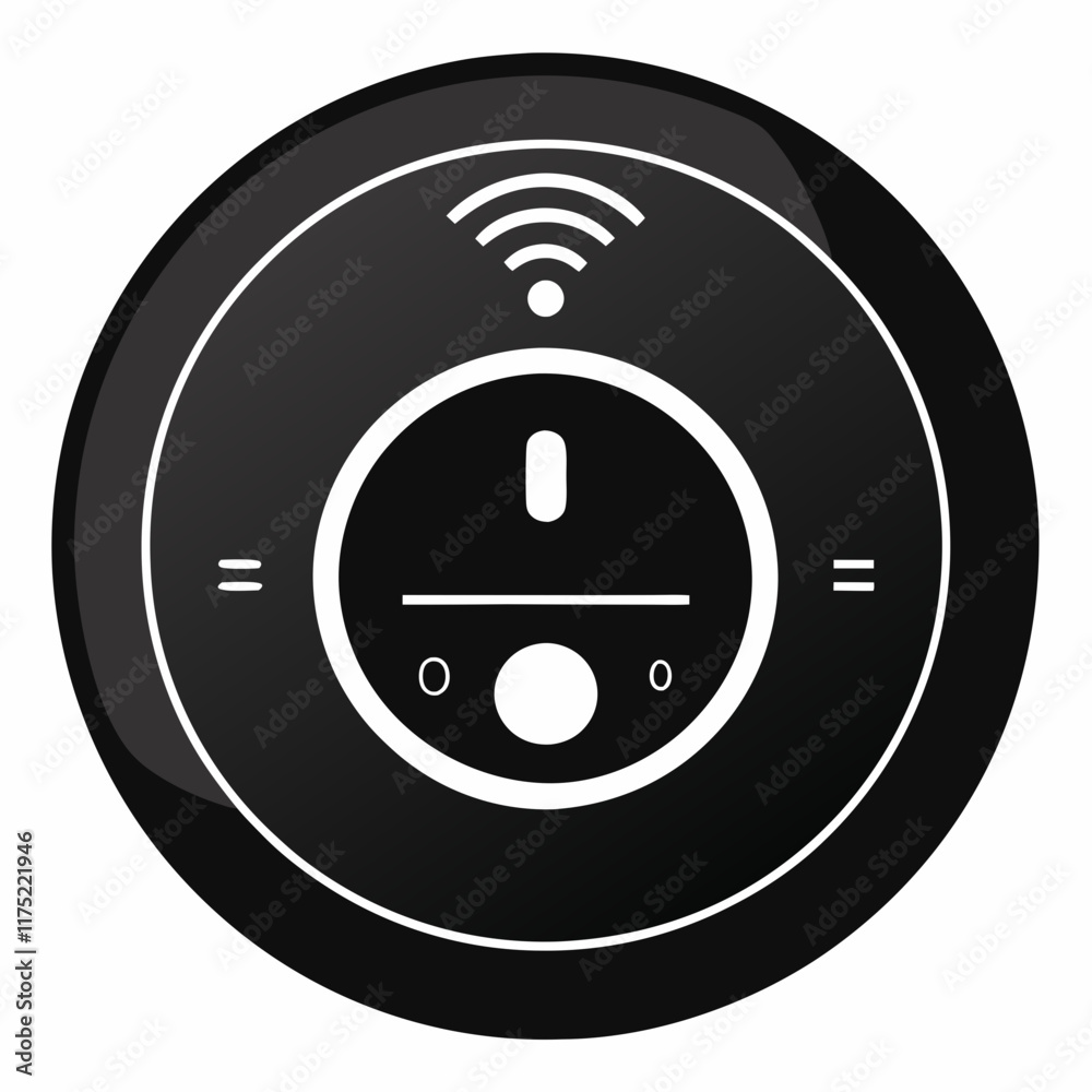 Smart Thermostat Silhouette Vector Art Smart Thermostat Silhouette Vector Art