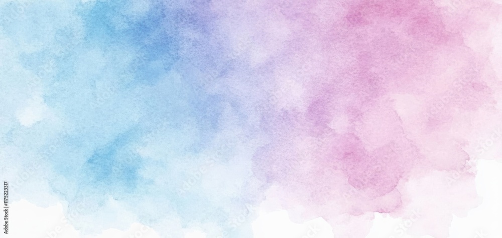 Fototapeta premium Beautiful watercolor abstract background blending soft blue and pink hues, perfect for artistic projects and designs.