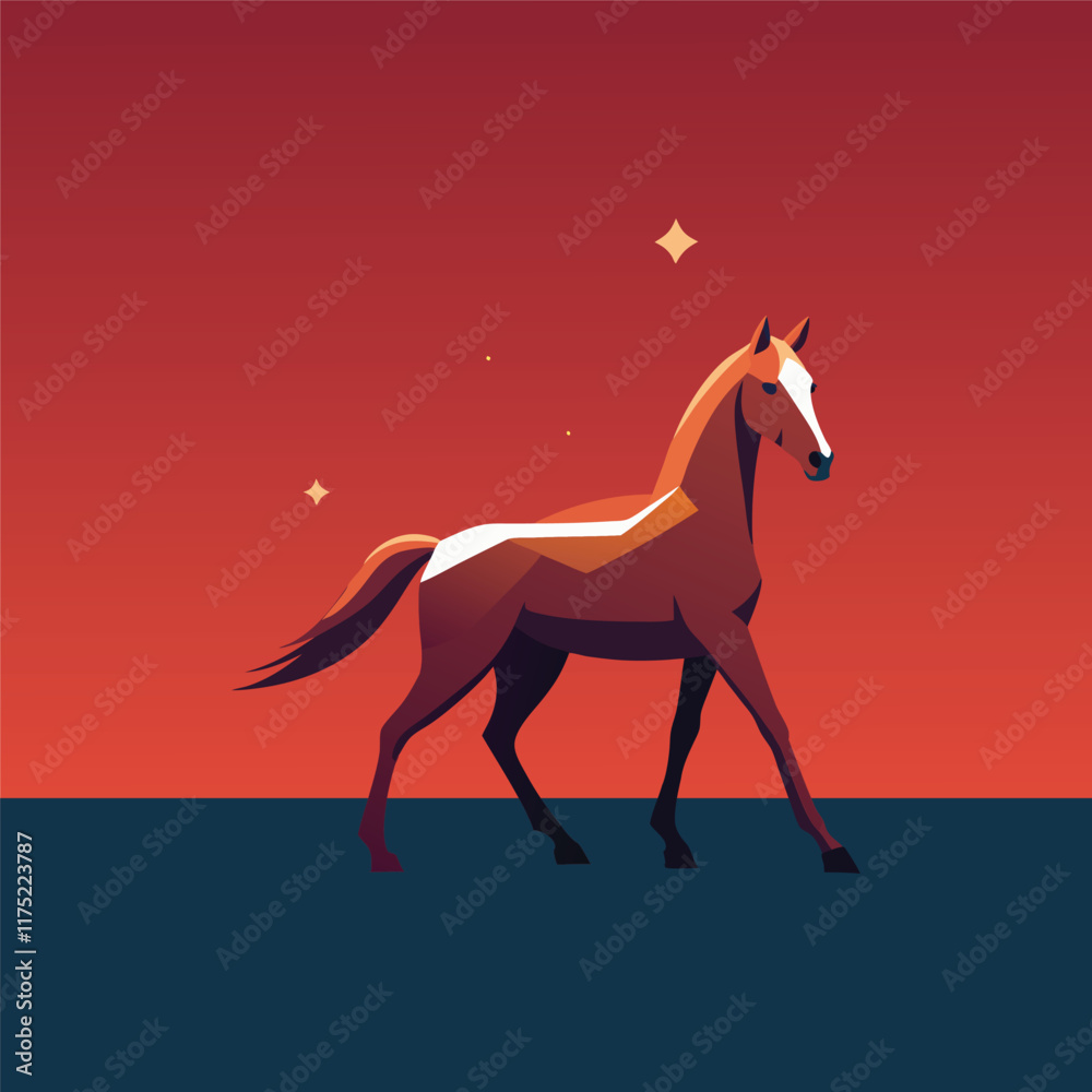 Obraz premium running horse.eps