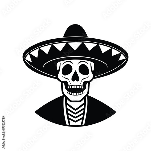 skull in sombrero.eps