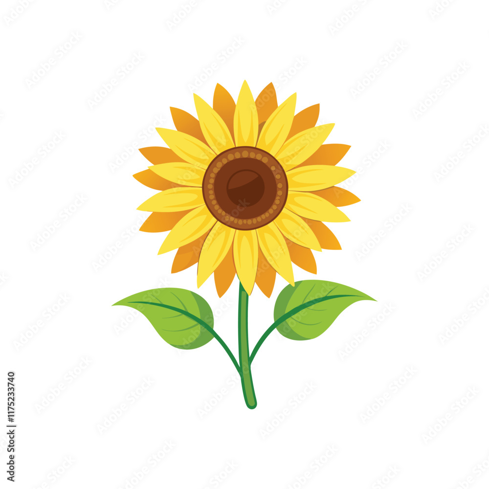 Fototapeta premium sun-flower-with-white-background.eps