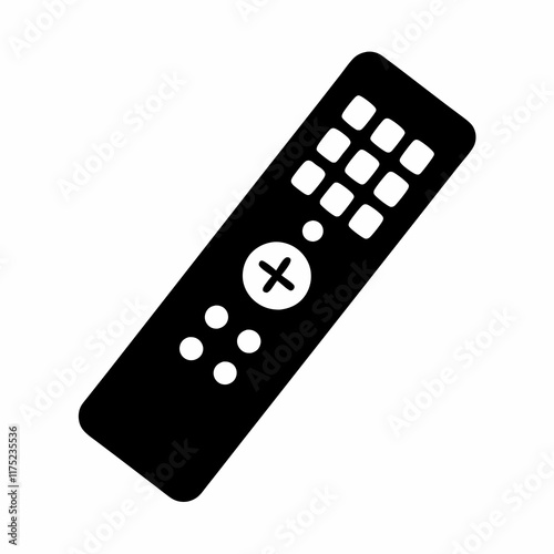 Smart TV Remote Silhouette Vector