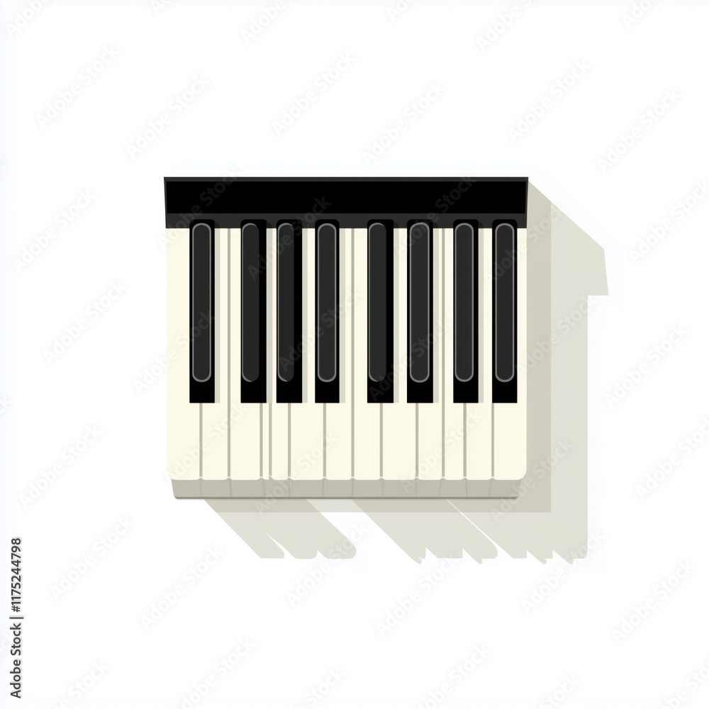 Fototapeta premium minimalist piano. Minimalist Piano Design in Modern Living Room Elegant and Simple Piano for Contemporary Spaces