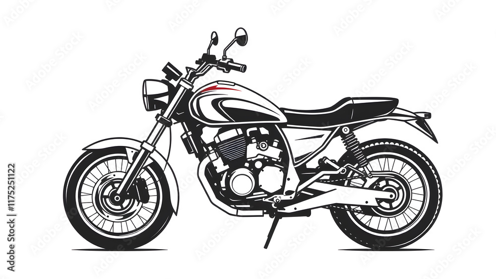 Motorcycle logo design on white background. Generative AI Motorcycle logo design on white background. Generative AI