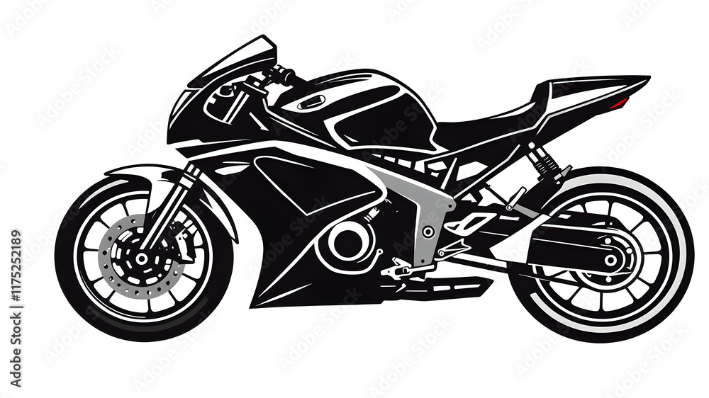 Obraz premium Motorcycle logo design on white background. Generative AI