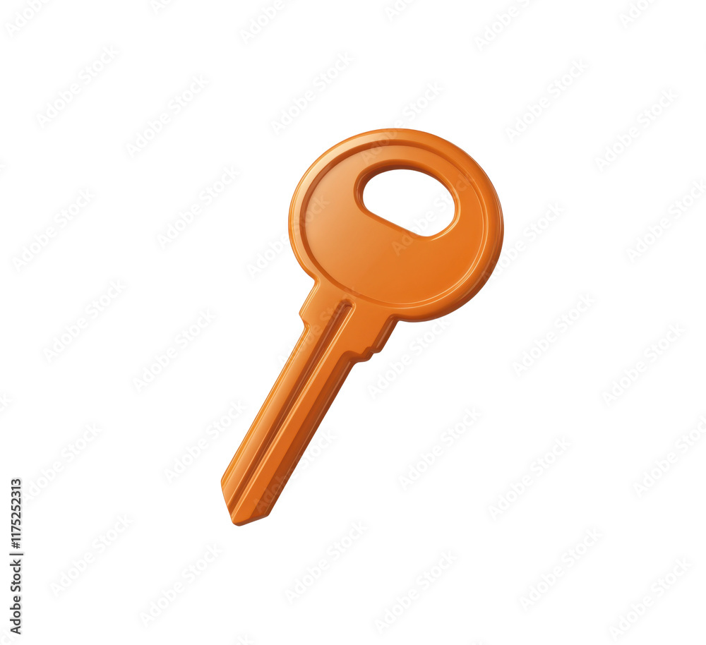3D orange cartoon key with a simple round design, featuring a fun and playful look. Ideal for use in digital illustrations and icons. Isolated on transparent background, png. 3D orange cartoon key with a simple round design, featuring a fun and playful look. Ideal for use in digital illustrations and icons. Isolated on transparent background, png.