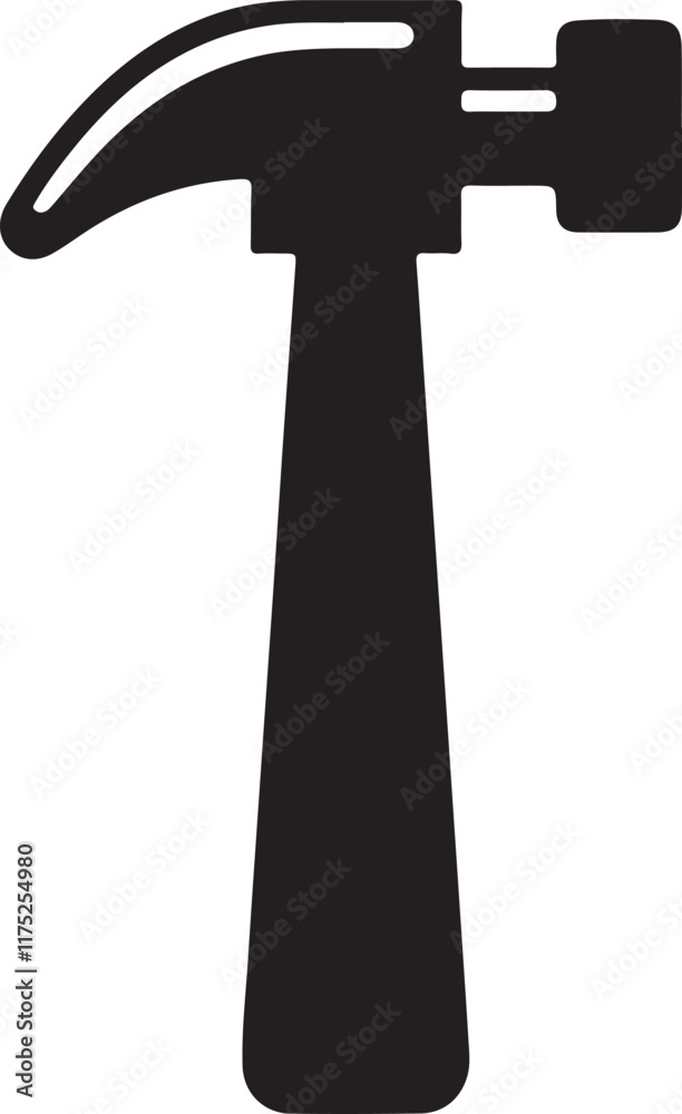 Silhouette hammer vector illustration for construction and repair Silhouette hammer vector illustration for construction and repair