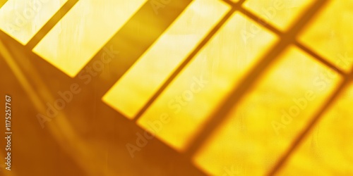 Sunlit Yellow Room Interior Design - Minimalist Empty Corner Space